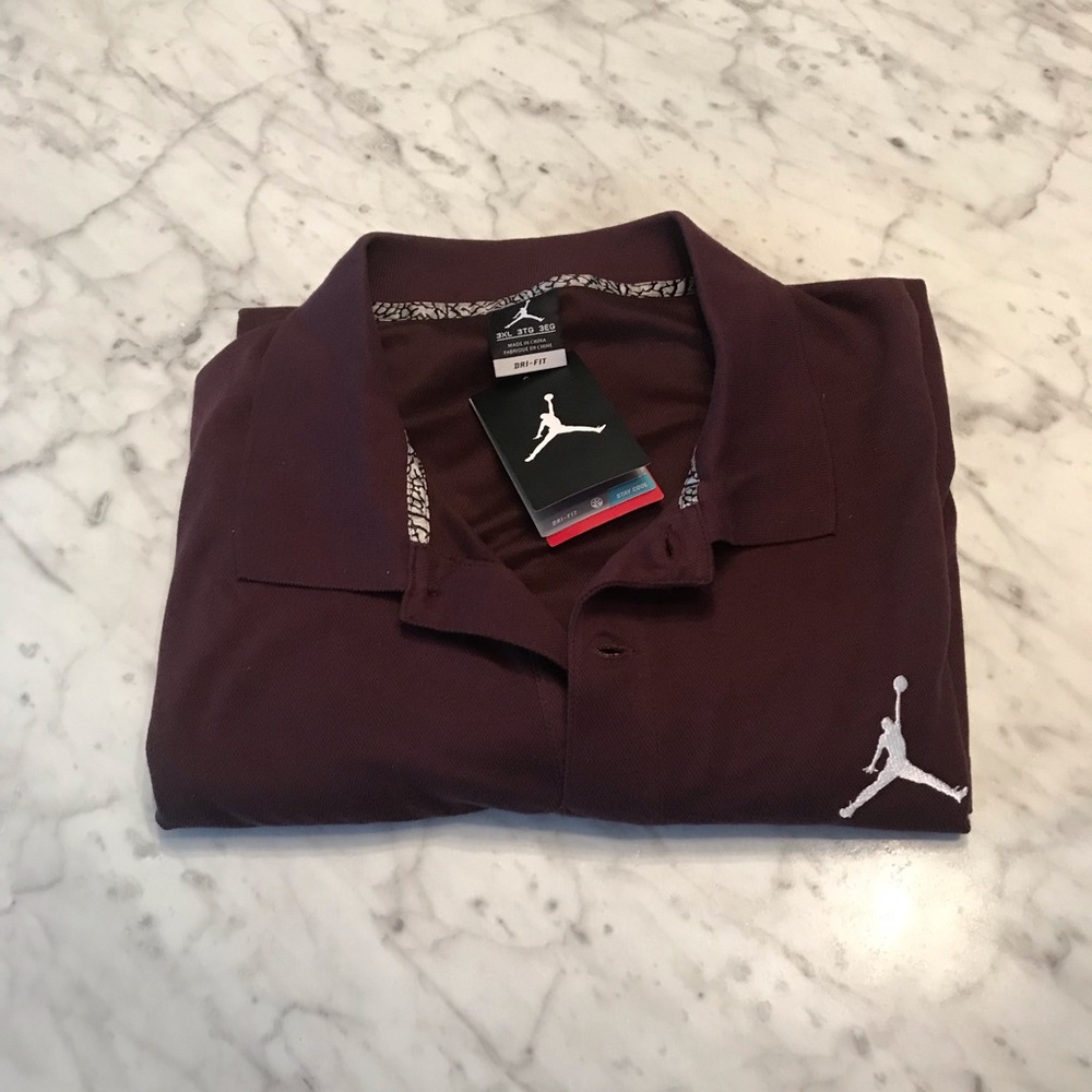 NWT Jordan maroon shirt 3xl
